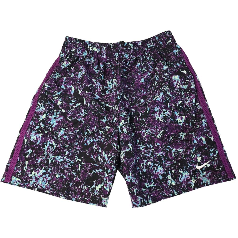 Nike Dri-FIT Shorts Kids Medium Training Purple Multicolor Athletic NWT